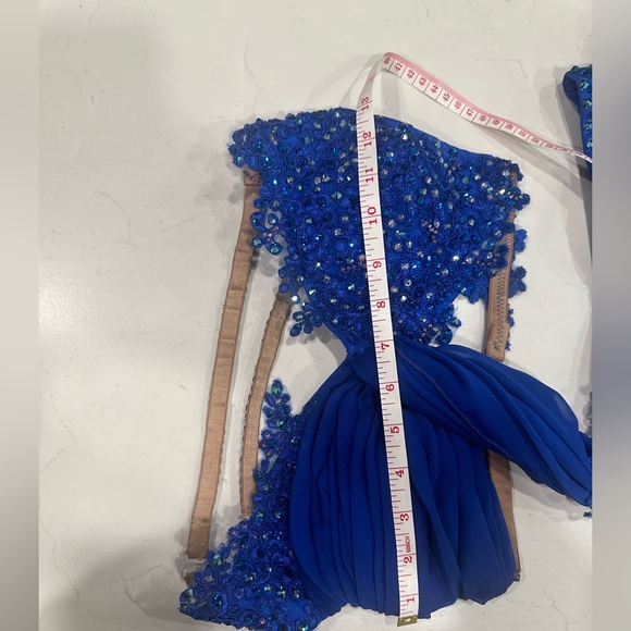 Custom Patrick J Design Blue Embellished Costume - Picture 7 of 9